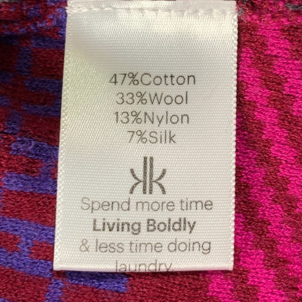 Krimson Klover Tallchief Sweater Dress XS Wool Silk Fair Isle Chevron Stripe - Picture 9 of 11